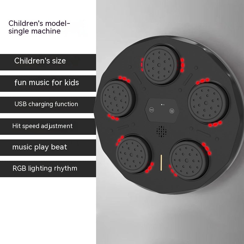 Children's Music Boxing Machine Blue Light Hitting Reaction Boxing Target Intelligent Electronic Wall Target - Beuti-Ful