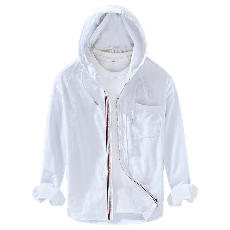 Cotton Hooded Shirt Coat American Casual Men - Beuti-Ful