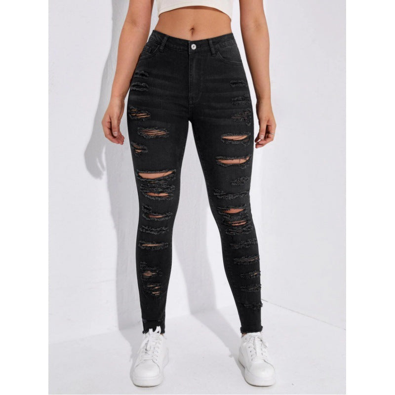 Skinny Denim Trousers For Women - Beuti-Ful