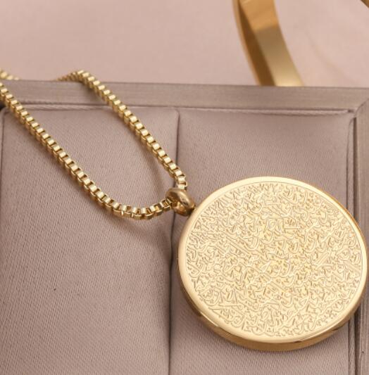 Stainless Steel Arabic Disc Necklace Bracelet - Beuti-Ful