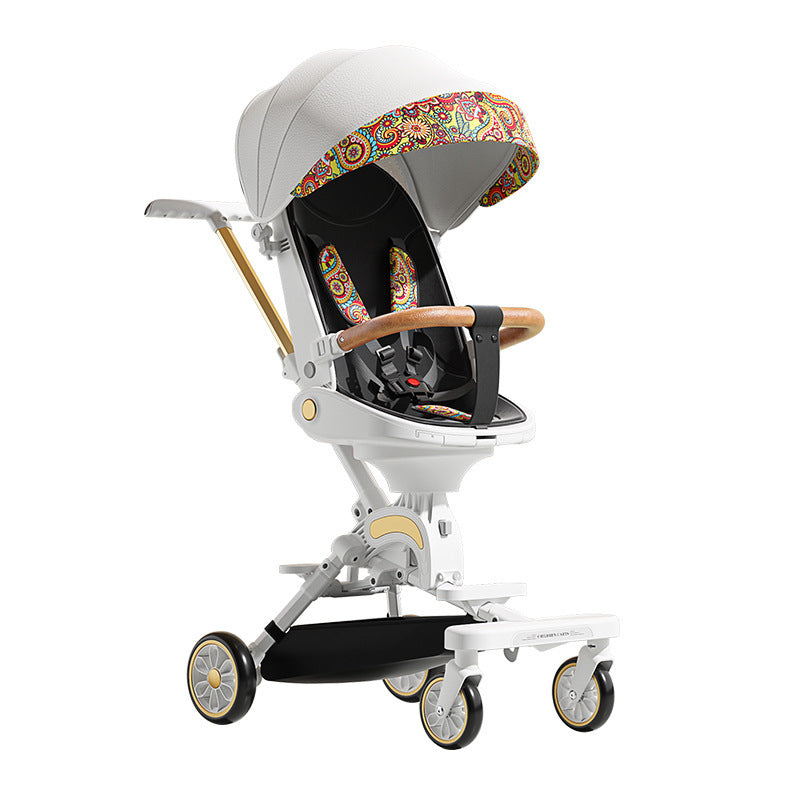 Can Sit And Lie Flat Two-way Folding Lightweight Shock-absorbing High-view Stroller - Beuti-Ful