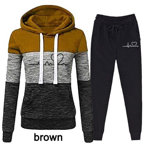 Casual Trackskuit Women Two Piece Set  Hoodies Suit - Beuti-Ful
