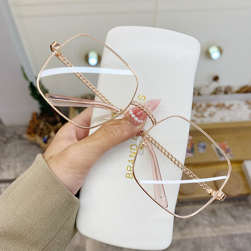 Large Frame Frame Hollow Glasses Leg Sunglasses - Beuti-Ful