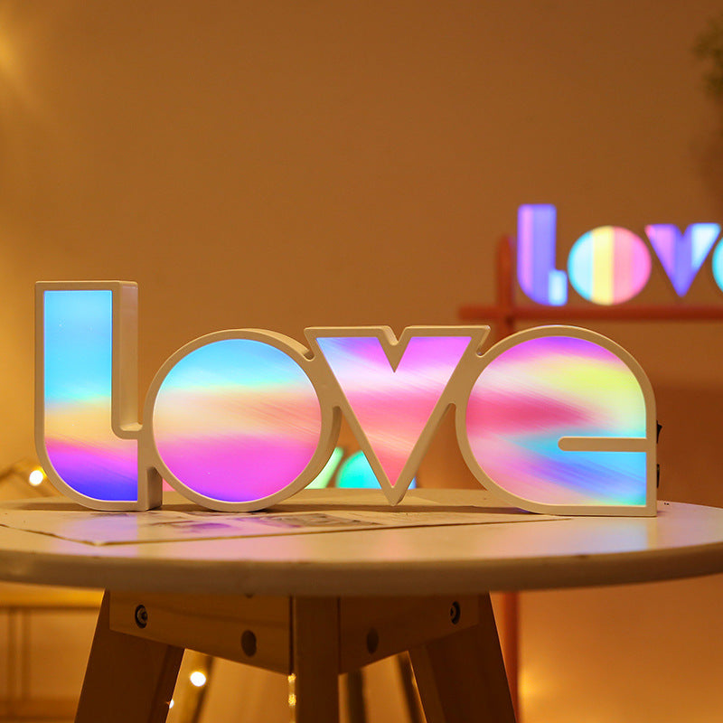 Valentines Day Decor LED LOVE Light Valentines Day Gift For Girlfriend Bithday Wedding Party Decoration Romantic Wedding Decor - Beuti-Ful