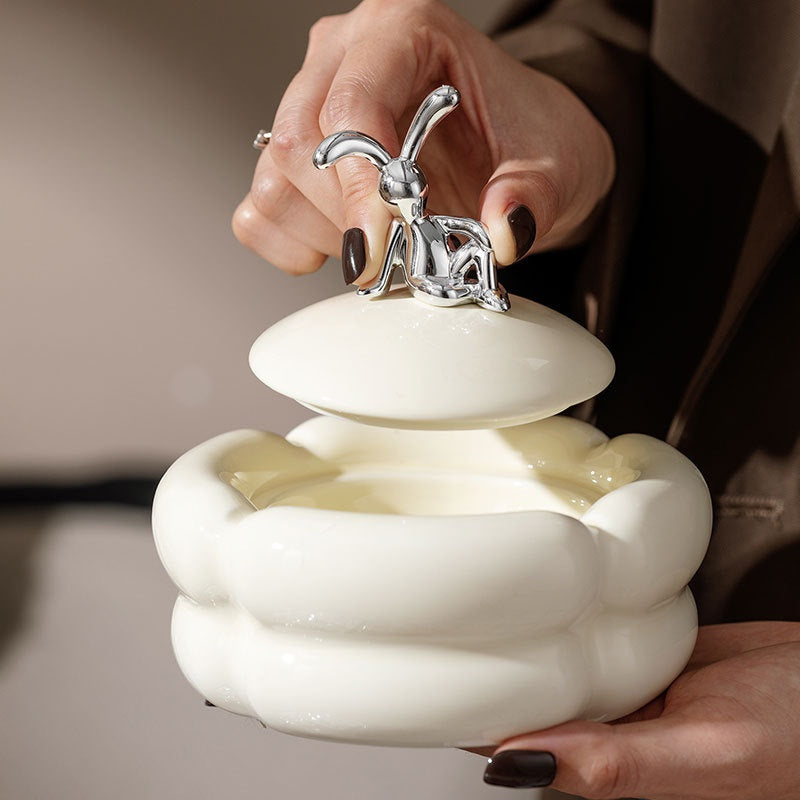 Cream Cotton Candy Ashtray Ceramic Ashtray - Beuti-Ful