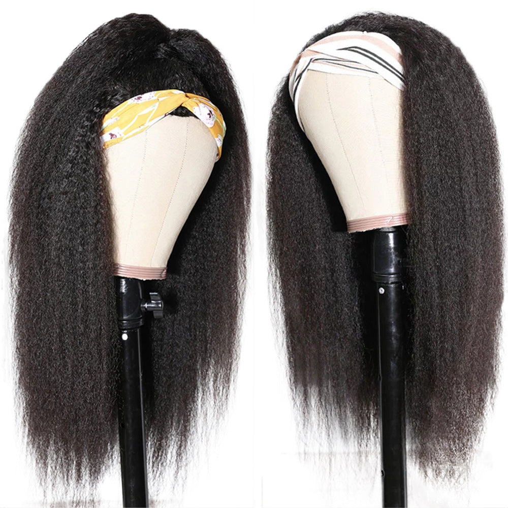 Headband Wig Human Hair Kingky Straight - Beuti-Ful