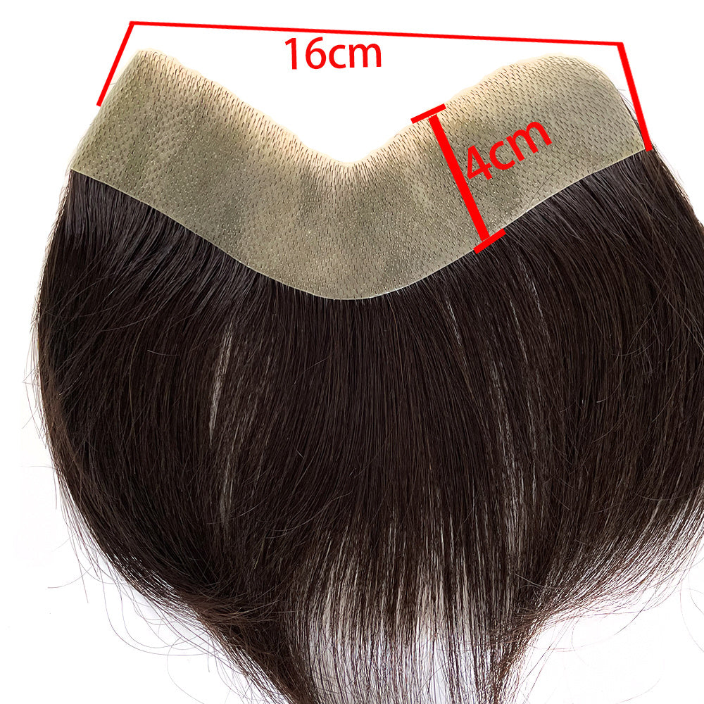 Front Men Toupee Human Hair Piece 15CM