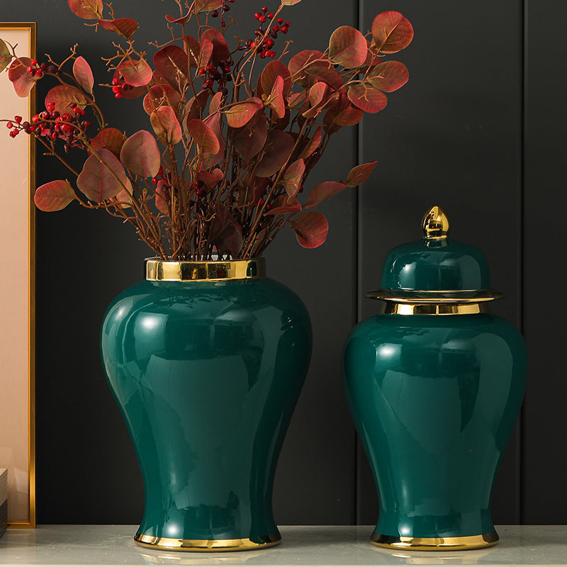 Ceramic Golden General Vase Flower Insert - Beuti-Ful