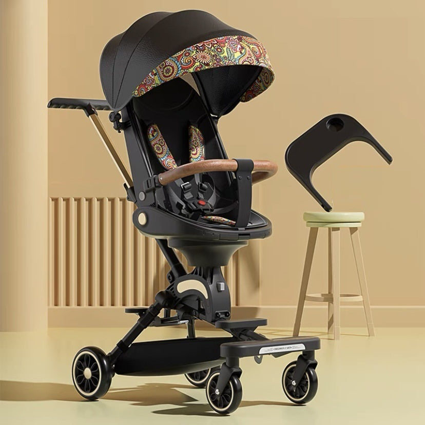 Can Sit And Lie Flat Two-way Folding Lightweight Shock-absorbing High-view Stroller - Beuti-Ful