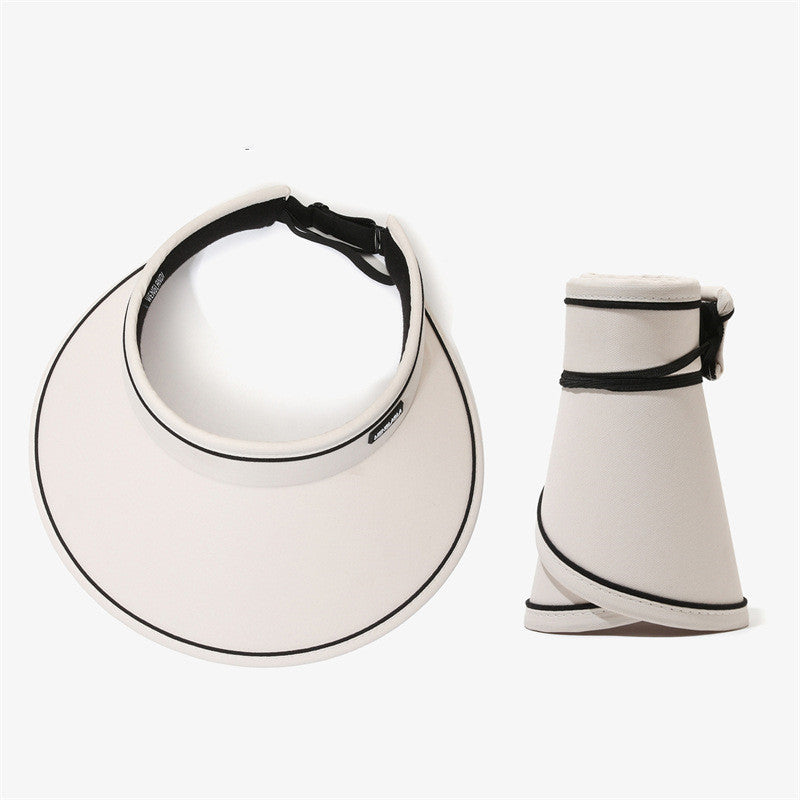 Portable Foldable Sunhat Summer Outdoor Big Empty Top Uv Sun Protection Hat - Beuti-Ful