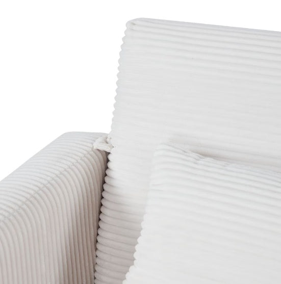 Linen Sofa Seats In Beige - Beuti-Ful