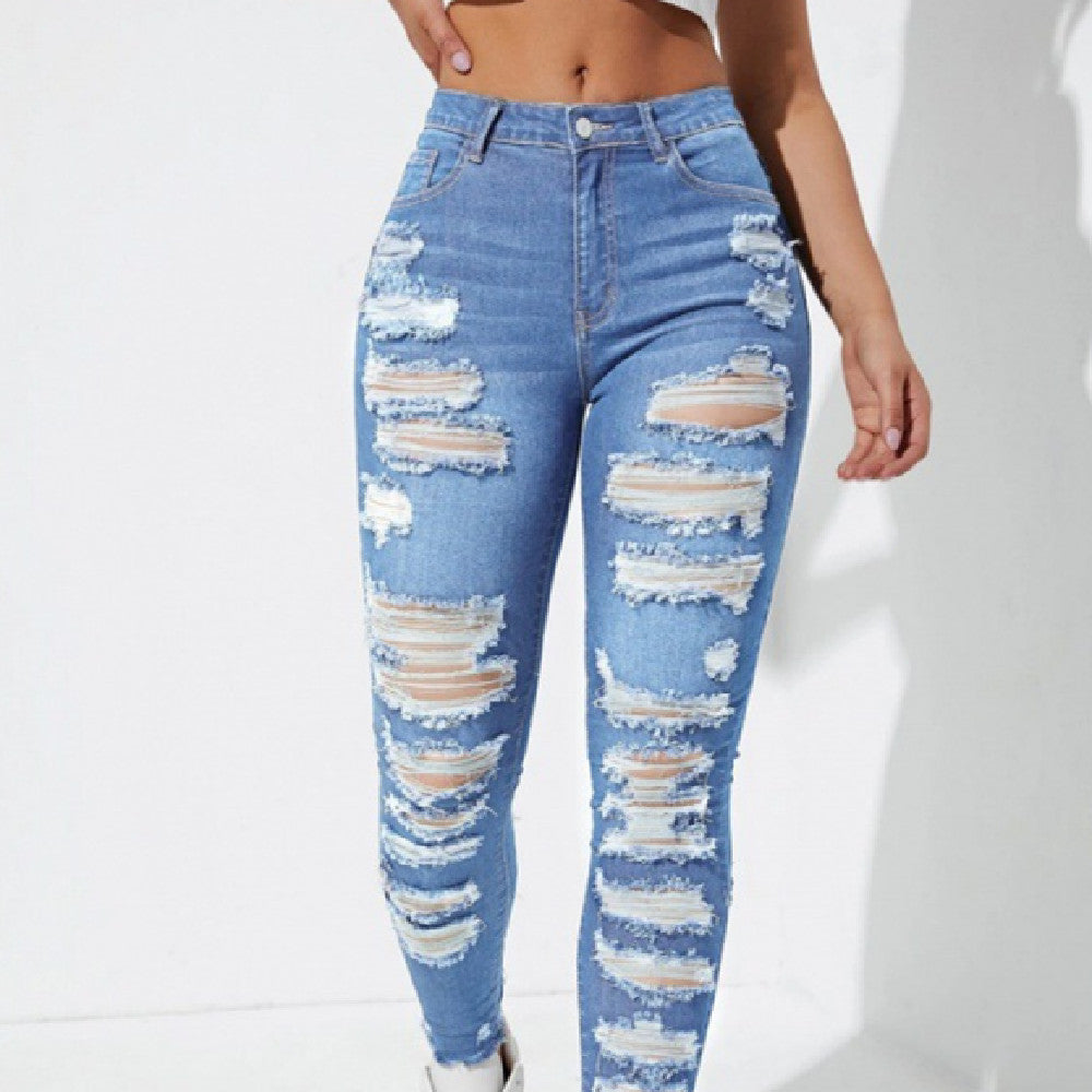 Skinny Denim Trousers For Women - Beuti-Ful
