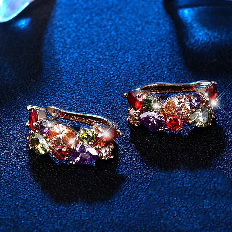 Diamond Crystal Zircon Ear Clip Affordable Luxury Earrings Women - Beuti-Ful