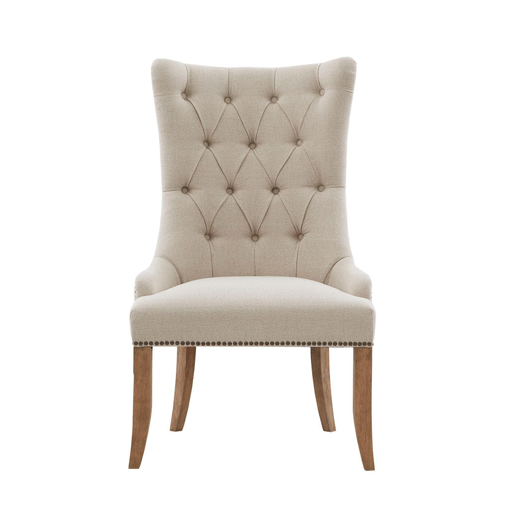 Button Tufted Captain Accent Chair