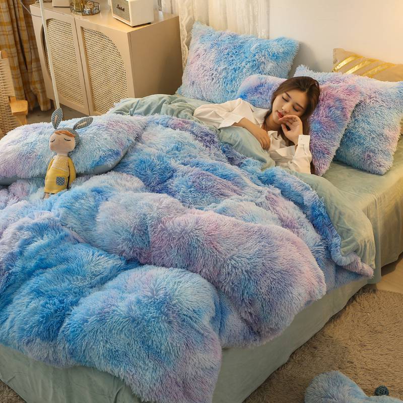 Mink Velvet Color Bedding Set Of Four Pieces - Beuti-Ful