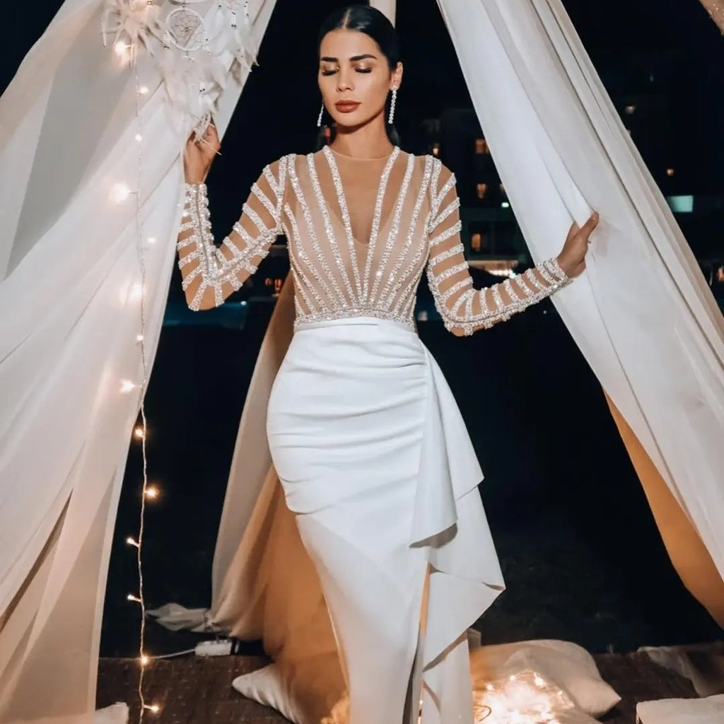 Women's European And American Long Sleeve Narrow Dress - Beuti-Ful