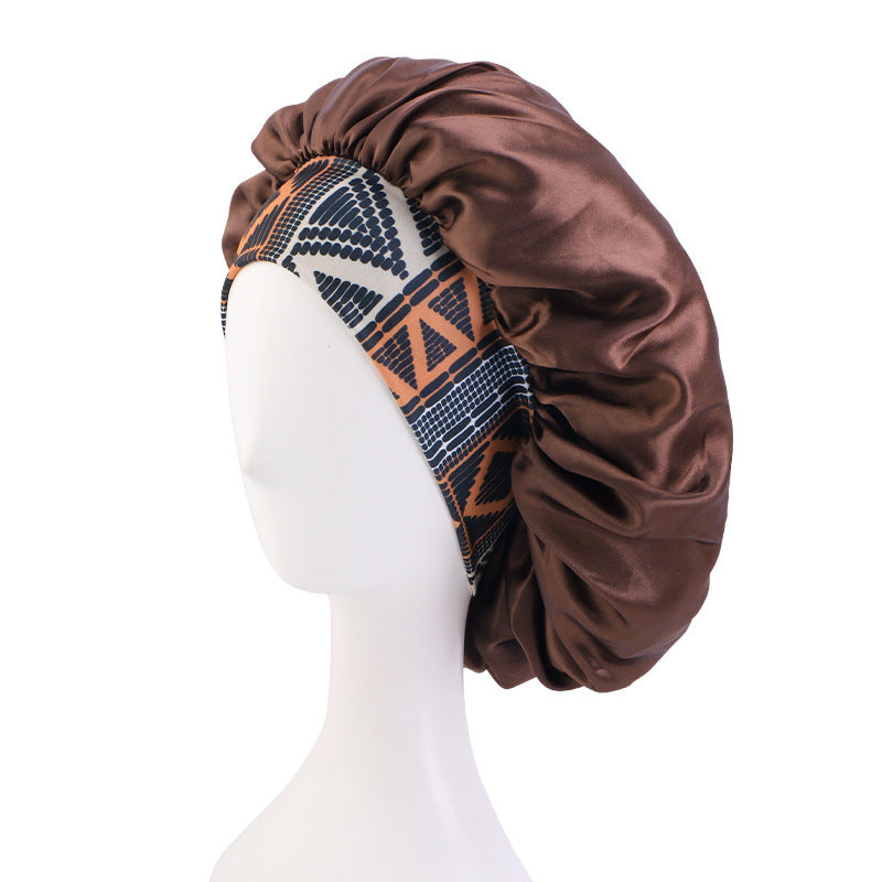 Bohemian Style Large Printed Hair Band Sleeping Hat - Beuti-Ful