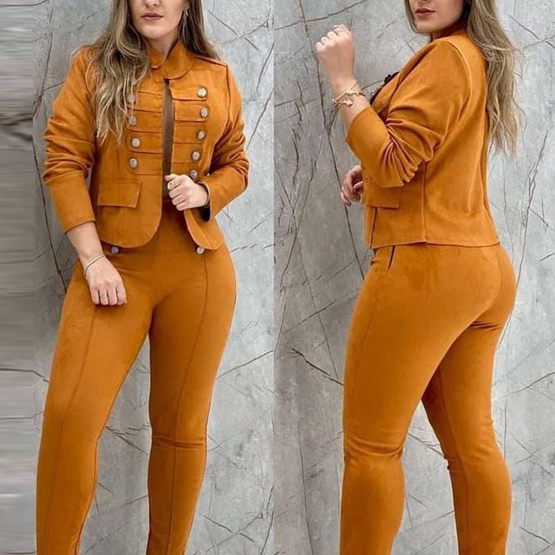 Women's Fashion Double Breasted Commuter Suit - Beuti-Ful