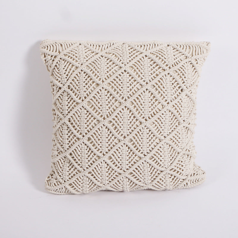 Braid Rope Tassel Hand-woven Pillow