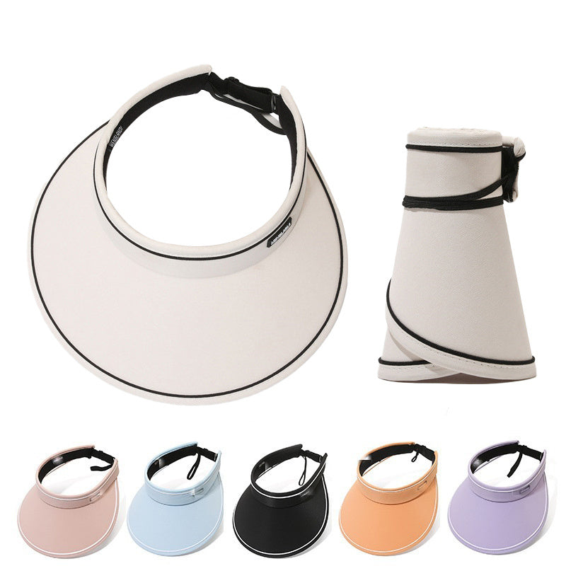 Portable Foldable Sunhat Summer Outdoor Big Empty Top Uv Sun Protection Hat - Beuti-Ful