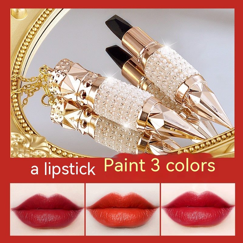 Queen Truncheon Three-color Lipstick Matte Finish Moisturizing Lipstick - Beuti-Ful