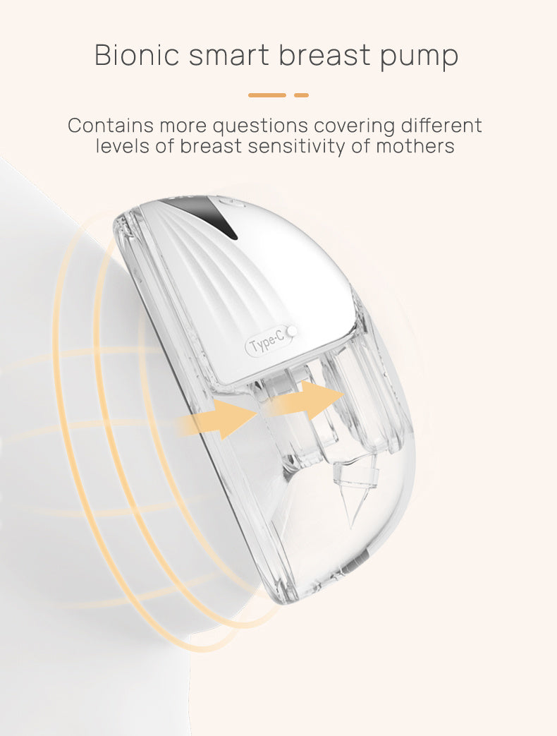 Intelligent Breast Pump, Wearable Large Suction Breast Pump, Silent Portable Automatic Breast Pump - Beuti-Ful
