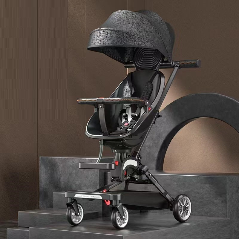 Can Sit And Lie Flat Two-way Folding Lightweight Shock-absorbing High-view Stroller - Beuti-Ful