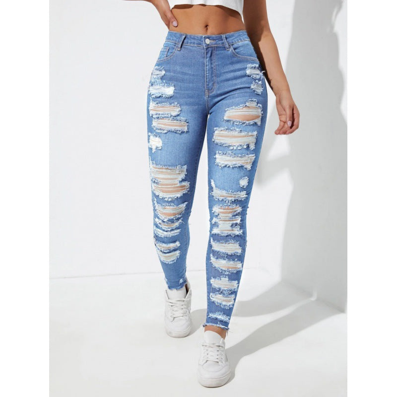 Skinny Denim Trousers For Women - Beuti-Ful