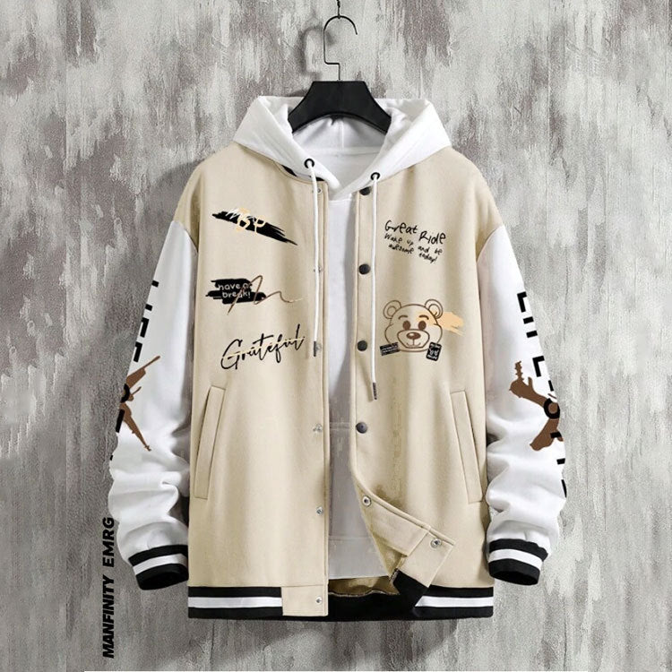 Men's Baseball Uniforms Coat Baggy Casual Jacket