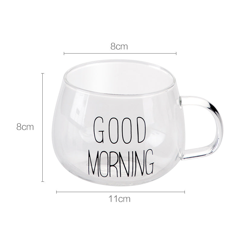 Pyrex Glass With Put Milk Cup Breakfast Cup