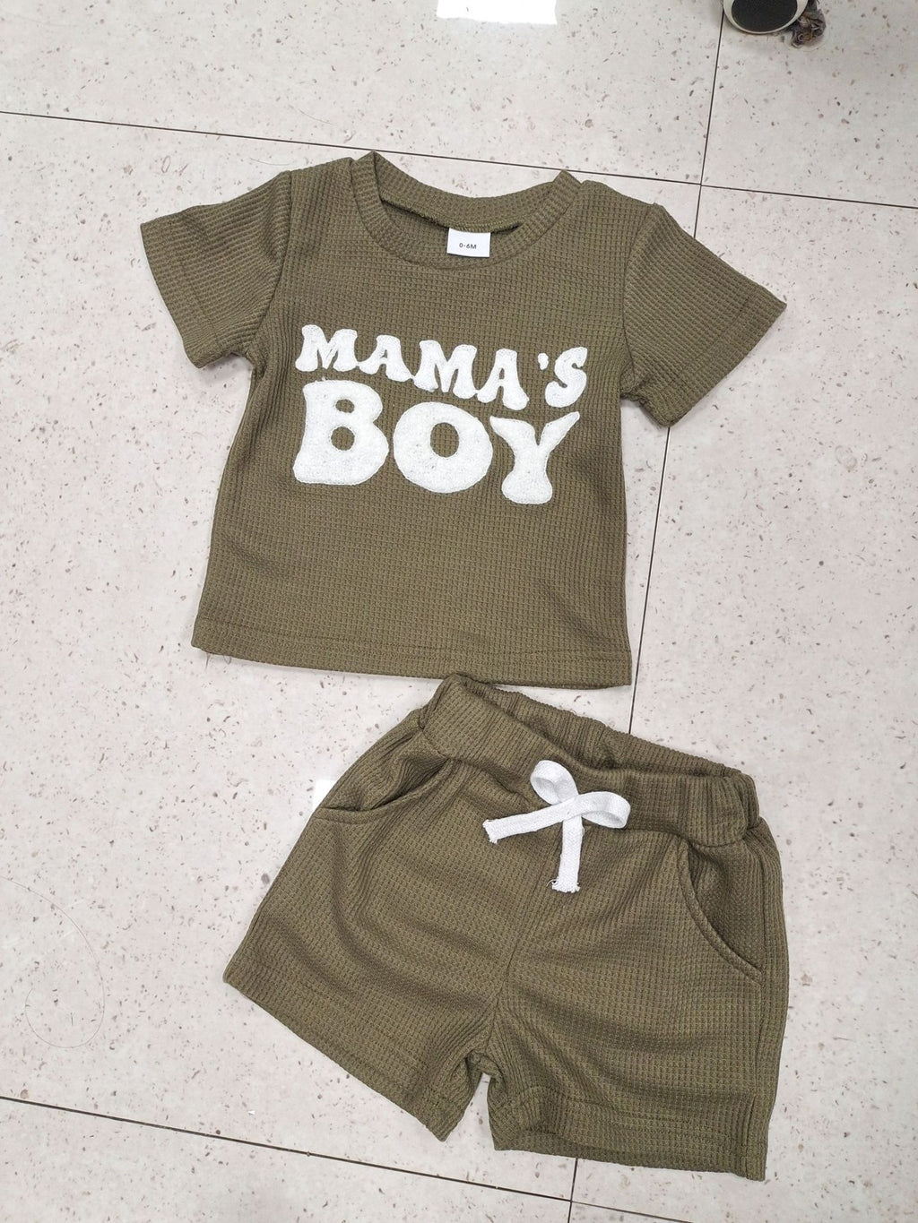 Embroidery Short Sleeve Shorts Suit