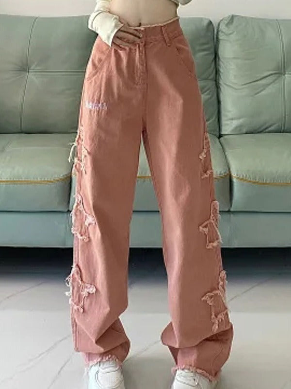 Retro Minority Design XINGX Patch Wide Leg Mop Pants Women - Beuti-Ful
