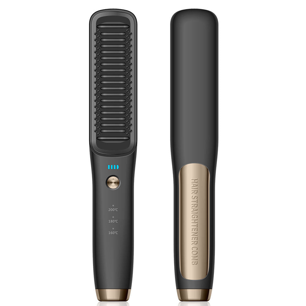 Wireless Rechargeable Cordless Hair Straightener Brush - Beuti-Ful