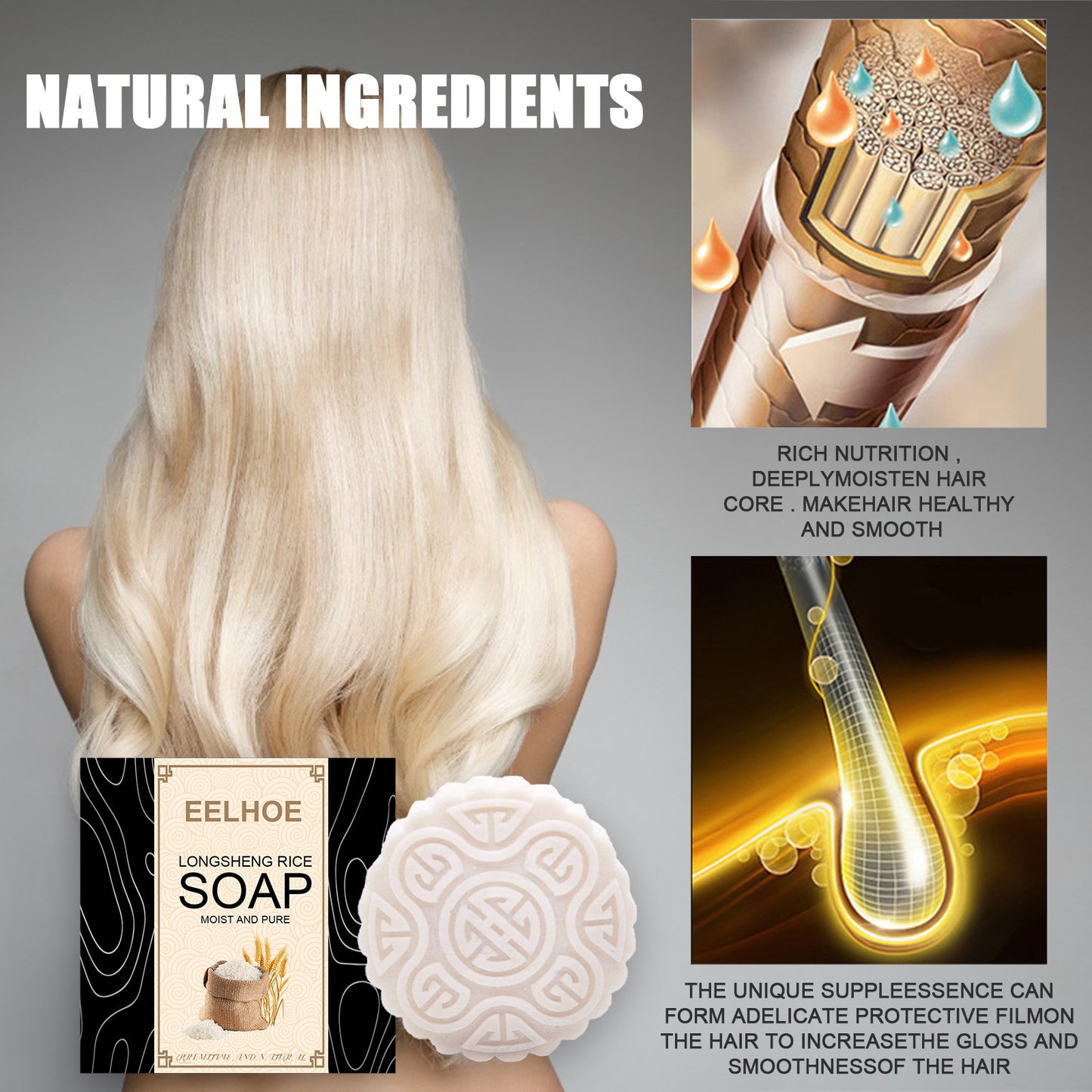 Water Soap Shampoo Soap Nourishes Frizz, Conditioner And Softens Hair - Beuti-Ful