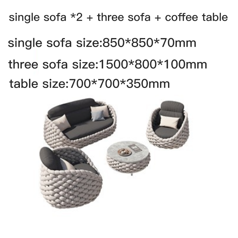 Outdoor Patio Lounge Sofa Coffee Table Set - Beuti-Ful