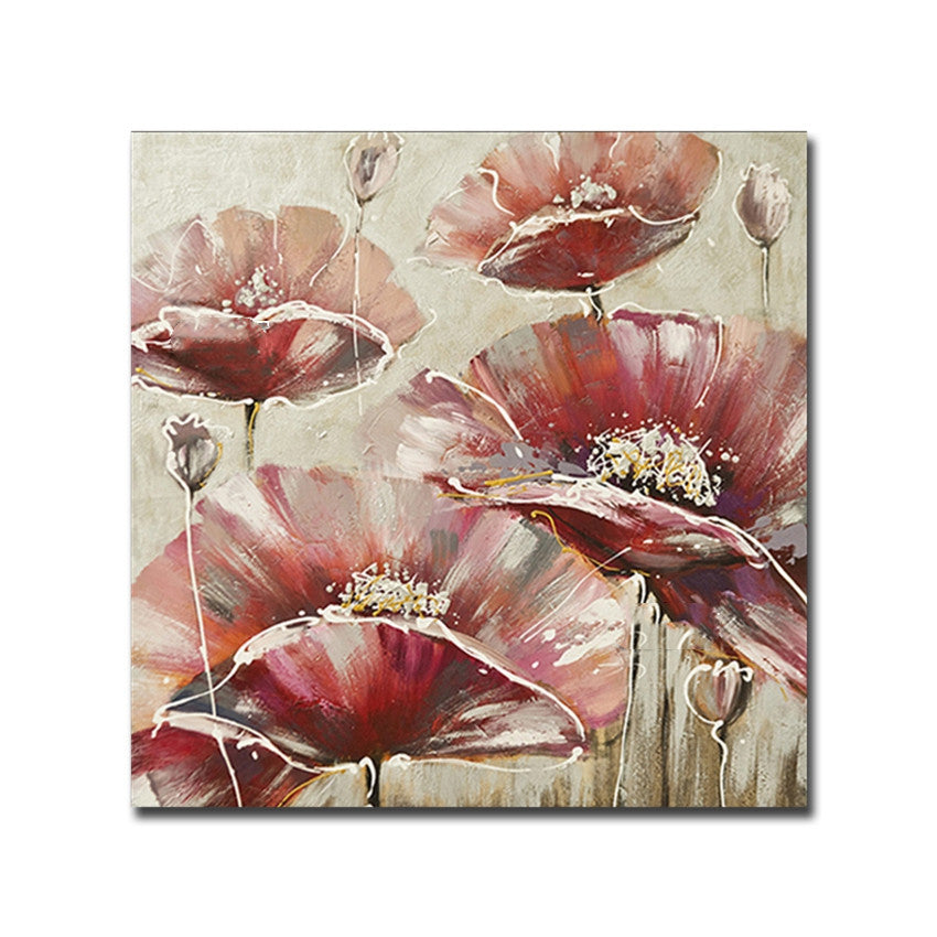 Frameless White Flower Wall Art Oil Painting - Beuti-Ful