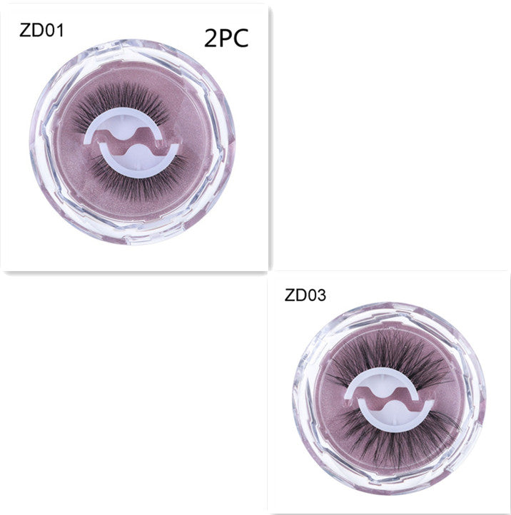 Selbstklebende, wiederverwendbare, kleberfreie Wimpern mit natürlichem Schwung