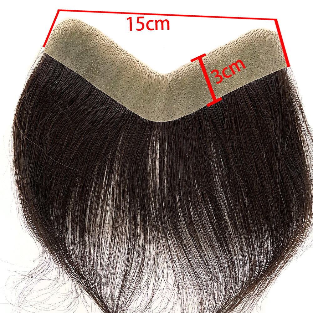 Front Men Toupee Human Hair Piece 15CM
