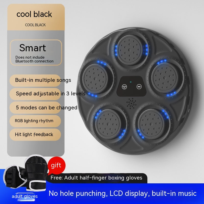Children's Music Boxing Machine Blue Light Hitting Reaction Boxing Target Intelligent Electronic Wall Target - Beuti-Ful