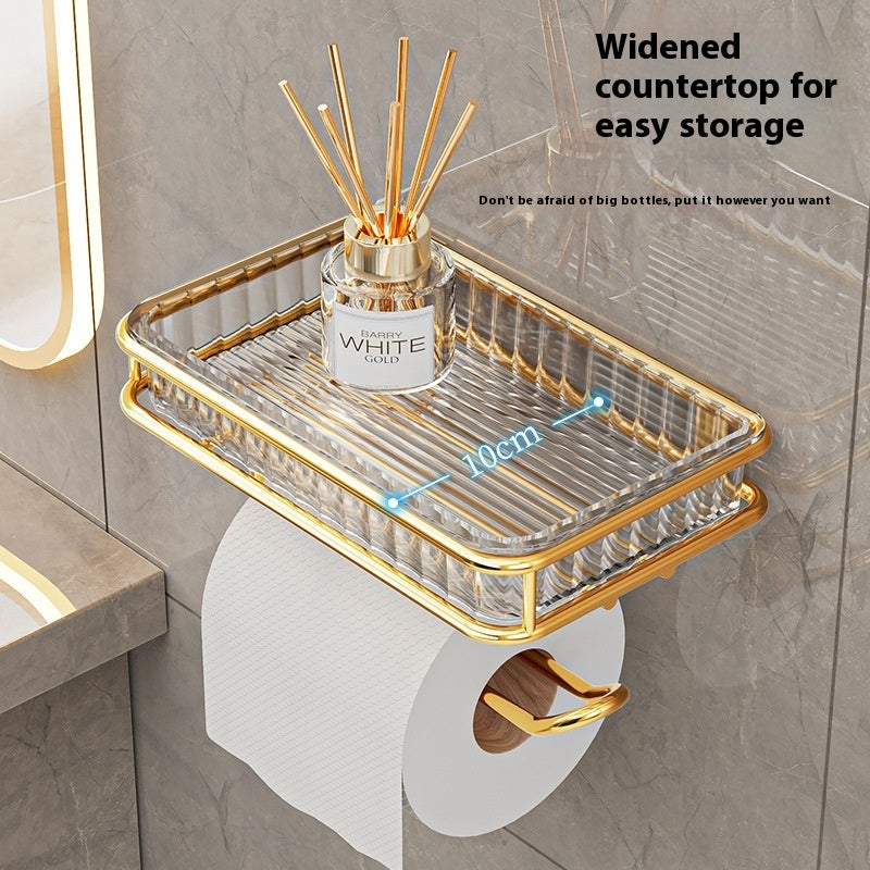 Household Light Luxury Toilet Tissue Storage Rack