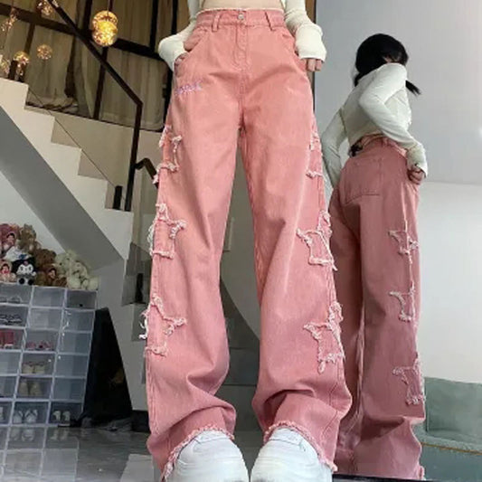 Retro Minority Design XINGX Patch Wide Leg Mop Pants Women