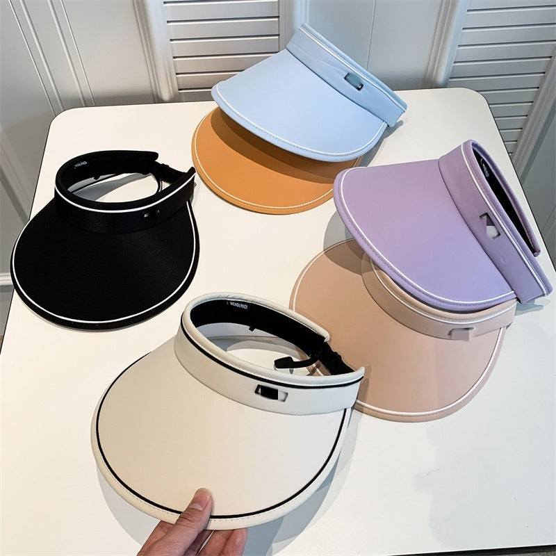 Portable Foldable Sunhat Summer Outdoor Big Empty Top Uv Sun Protection Hat - Beuti-Ful