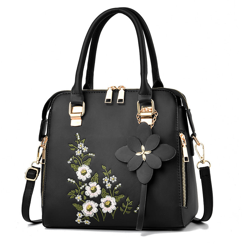 Fashion Flowers Embroidered Handbag Women Shoulder Messenger Bags - Beuti-Ful