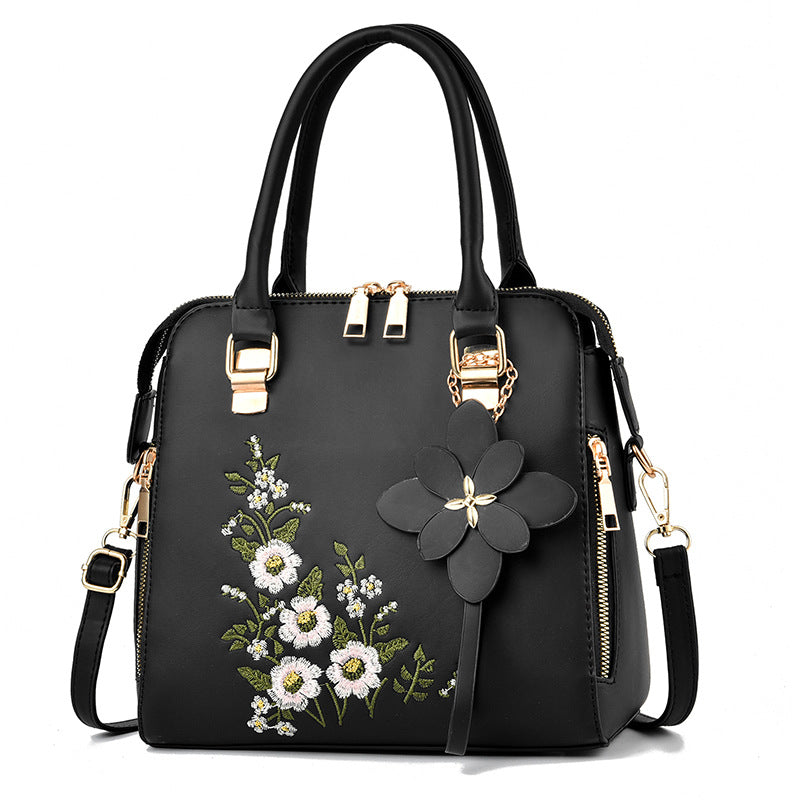 Mode Blumen bestickte Handtasche Frauen Schulter Messenger Taschen