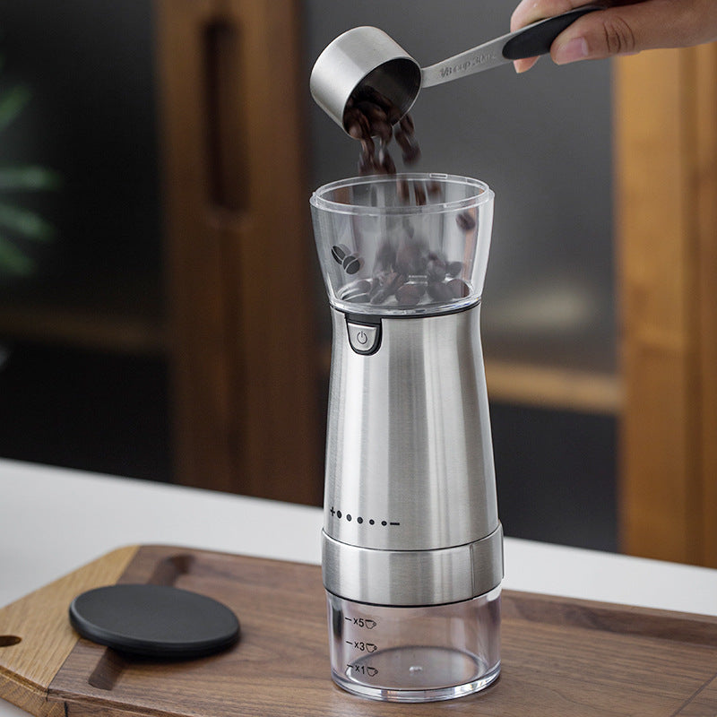 Electric Coffee Grinder Stainless Steel Adjustable Hand coffee / spice Grinder - Beuti-Ful
