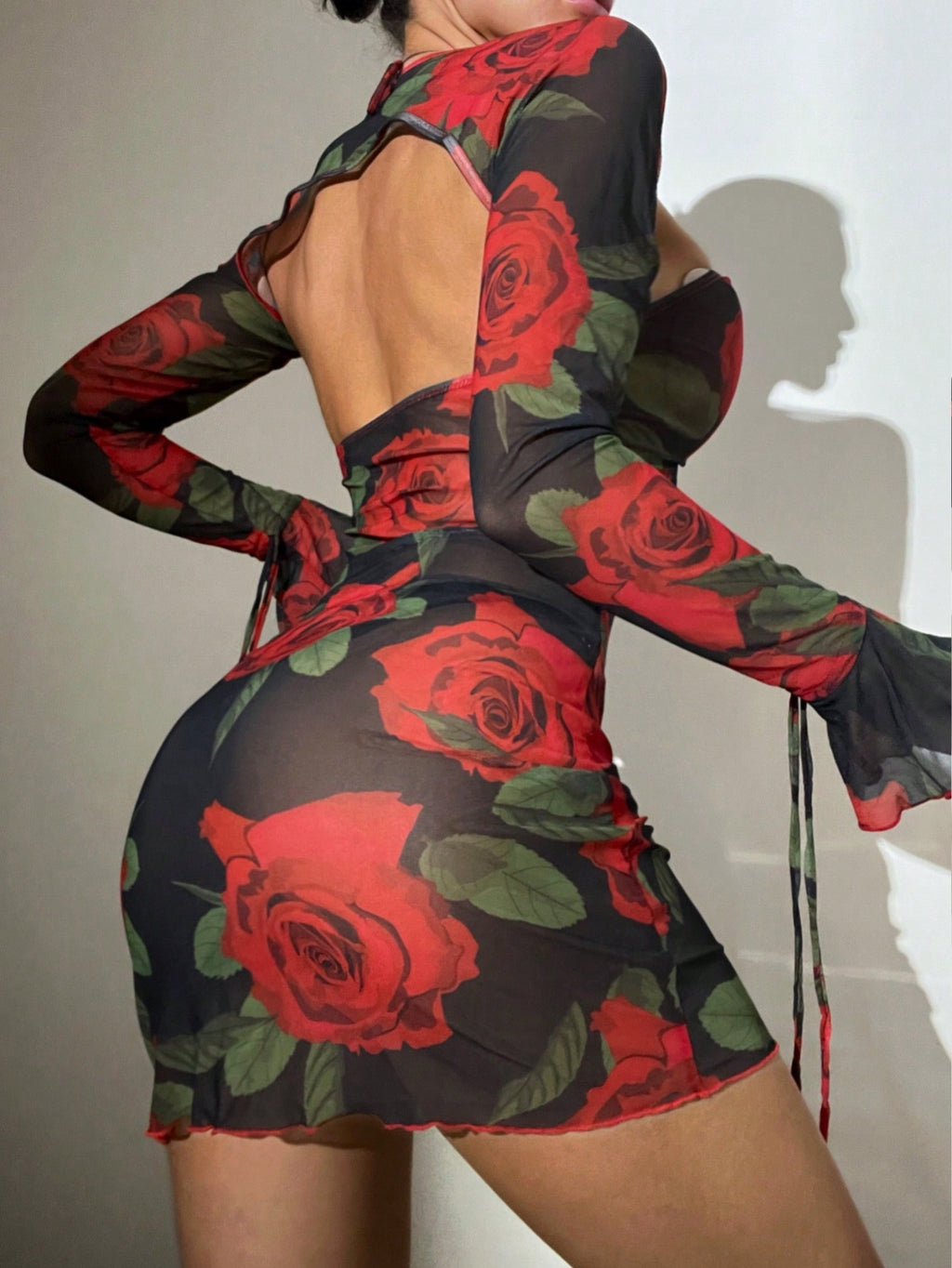 Sexy Backless Print Lace-up Swimsuit Sun Protection Blouse - Beuti-Ful