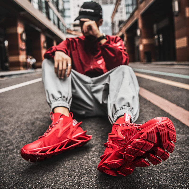 Men's Red Street Shooting Sports Knife NeochaEDGE Shoes - Beuti-Ful