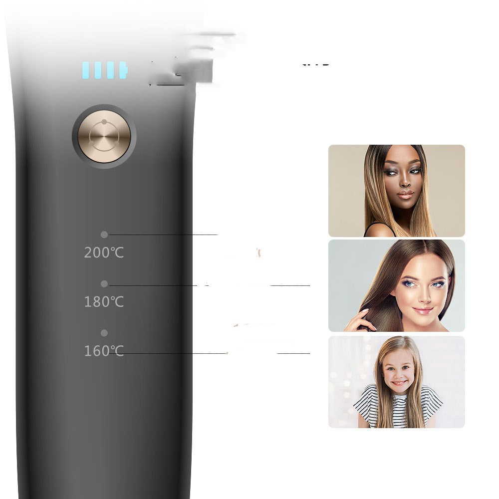 Wireless Rechargeable Cordless Hair Straightener Brush - Beuti-Ful