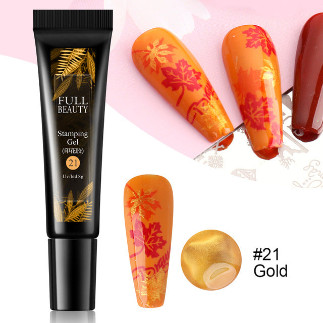 Nail Art Fluorescent Printing Glue, Nail Template Transfer Glue Hose Set - Beuti-Ful