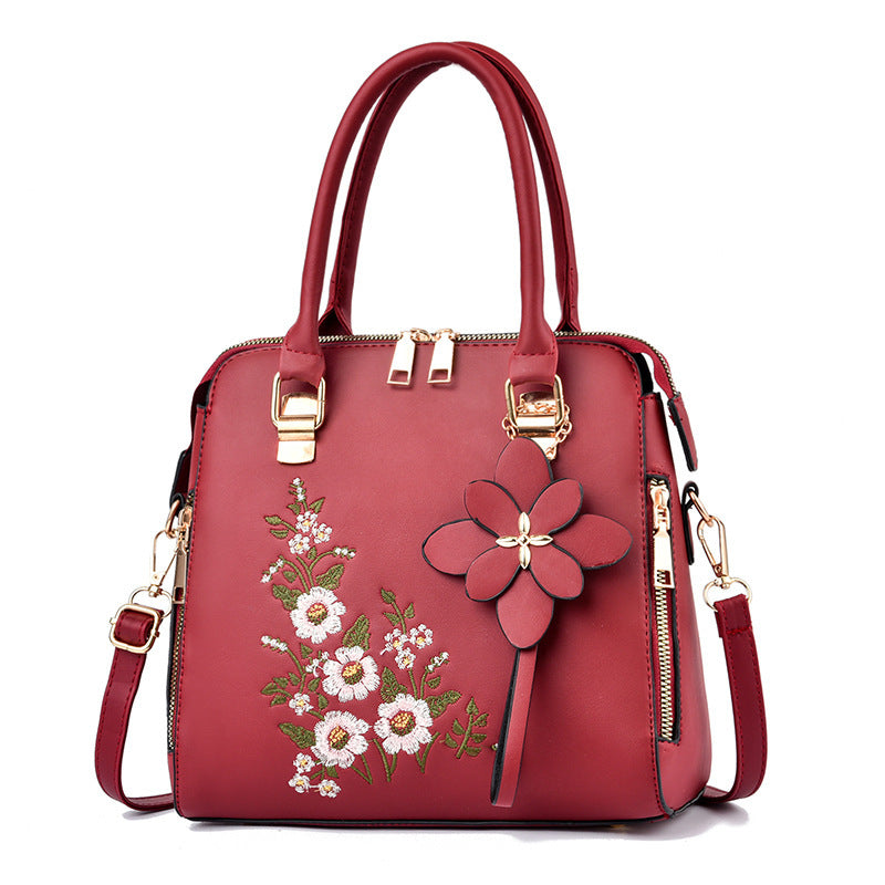 Fashion Flowers Embroidered Handbag Women Shoulder Messenger Bags - Beuti-Ful